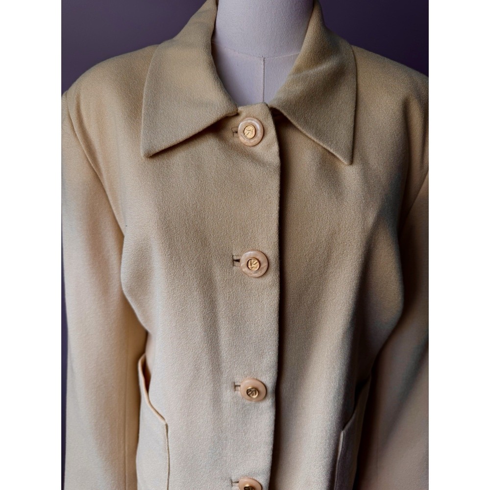 Harlan 3 Pc Suit Skirt Pants Blazer NWT Worsted Wool Size 14 USA Vintage